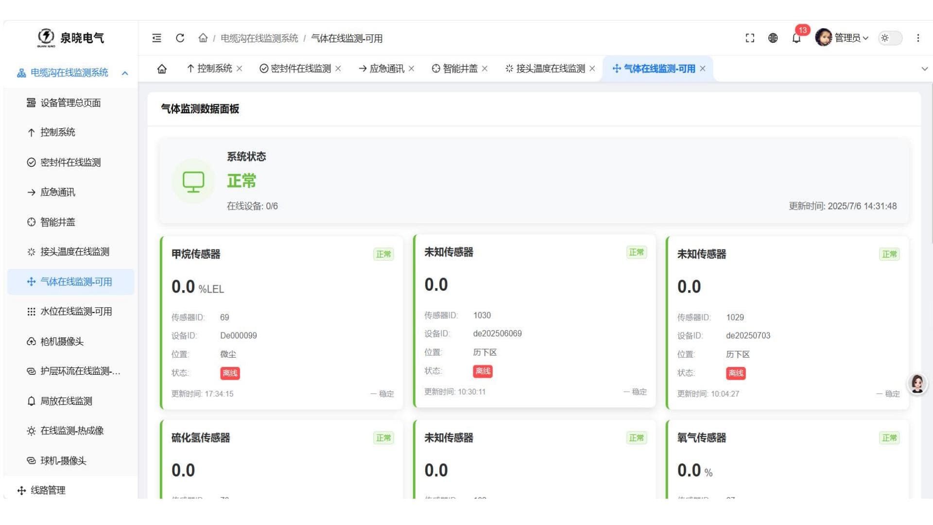 电缆隧道分布式在线监测 补充画面 2